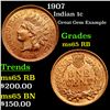 Image 1 : 1907 Indian Cent 1c Grades GEM Unc RB