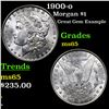 Image 1 : 1900-o Morgan Dollar $1 Grades GEM Unc
