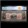 Image 2 : ***Auction Highlight***PCGS The Famous Ten-Dollar "Bison Note" of 1901 $10 Graded vf25 By PCGS