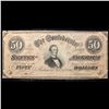 Image 2 : 1864 $50 Confederate States of America Richmond CSA Bank Note T-66 Grades xf