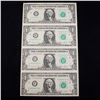 Image 3 : UNCUT MINT SHEET of 4x 1985 $1 Federal Reserve Notes All GEM Or Better Intresting Serial #