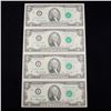 Image 3 : UNCUT MINT SHEET of 4x 1976 $2 Federal Reserve Notes All GEM Or Better