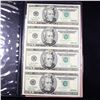 Image 3 : ***Auction Highlight*** UNCUT MINT SHEET of 4x *Star Notes* 1996 $20 Federal Reserve Notes All GEM O
