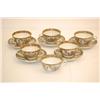 Image 1 : SET (5) ROSE CANTON HANDLED CUPS & SAUCERS