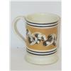 Image 1 : 3 3/4" MOCHA WARE PEARLWARE HANDLED MUG W/ BR