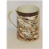 Image 1 : 6" MOCHA WARE PEARLWARE HANDLED TANKARD W/ 5