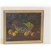 Image 1 : OIL ON CANVAS OF STILL LIFE OF GRAPES IN A CU