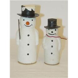 (2) GERMAN SNOWMAN CANDY CONTAINERS: (1) 6 1/