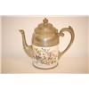 Image 2 : 19TH CENT. ENAMEL & PEWTER TEAPOT - ENAMEL DE