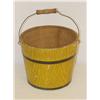 Image 1 : 19TH CENT. MUSTARD GRAIN PAINTED WOODEN PAIL