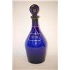 Image 2 : (2) COBALT GLASS LIQUOR DECANTERS: (1) 8 1/2"