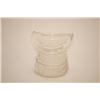 Image 2 : 21/4" CLEAR GEOMETRIC BLOWN GLASS HAT W/ FOLD
