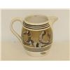 Image 2 : 5" MOCHA WARE CREAMWARE BARREL FORM PITCHER W