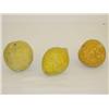 Image 1 : 3 LARGE PAINTED STONE FRUITS: (1) LEMON, (1)