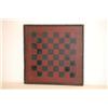 Image 1 : RED & BLACK PAINTED WOODEN CHECKERBOARD GAMEB