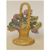 Image 1 : 8 7/8" CAST IRON BASKET FLOWERS DOORSTOP