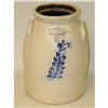 Image 1 : 2 GAL. WEST TROY STONEWARE STORAGE JAR W/