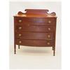 Image 1 : NEW ENGLAND SHERATON BOWFRONT CHEST - 4 DRAWE