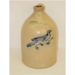 11 1/2  J. NORTON DECORATED 1 GAL. STONEWARE