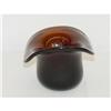 Image 1 : 3" NEW ENGLAND BLOWN GLASS AMBER HAT - UNATTR