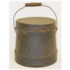 Image 1 : 19TH CENT. PAINTED BANDED WOODEN FIRKIN IN DA