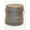 Image 2 : 19TH CENT. PAINTED BANDED WOODEN FIRKIN IN DA