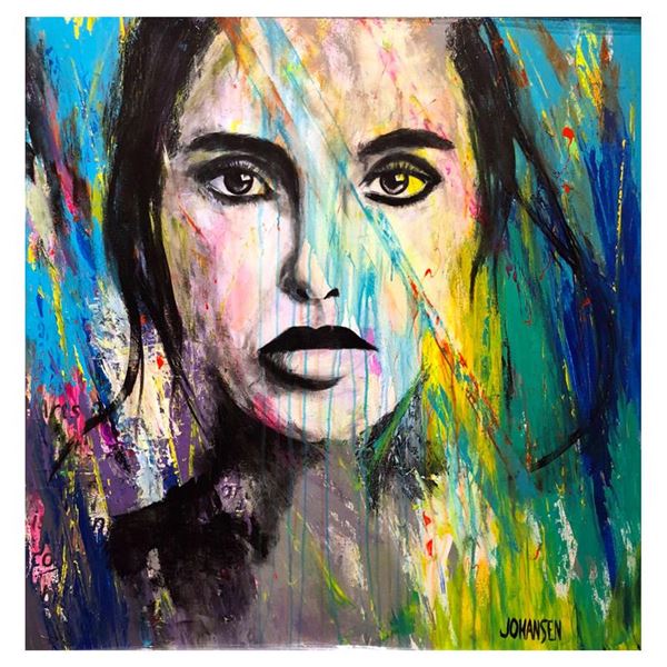 Jay Johansen, "Wondering" Hand Signed Original Painting on Canvas with COA.