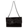 Image 1 : Chanel Black Velvet Precious Symbols Flap Bag