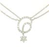 Image 5 : 18K White Gold 1.15 ctw F VS2 Diamond Cluster Star Double Cable Chain Necklace