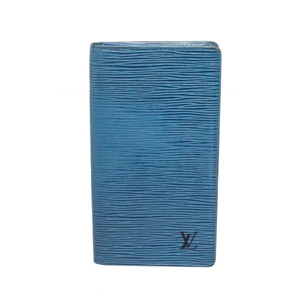 Louis Vuitton Blue Epi Leather Long Card Wallet