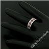 Image 6 : 14k White Gold 0.85 ctw Pave Diamond Ruby 6.30mm Flower Cluster Band Ring