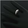 Image 5 : Classic 14k White Gold 0.45 ctw Three Stone F VS2 Round Diamond Engagement Ring