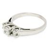 Image 6 : Classic 14k White Gold 0.45 ctw Three Stone F VS2 Round Diamond Engagement Ring