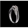 Image 4 : 14KT White Gold 0.61 ctw Diamond Engagement Ring
