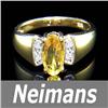 Image 1 : Finest 1.25 ct Certified Citrine & Sapphire Ring 14kt