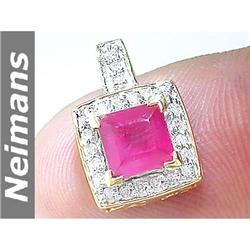 Fine Gem Certified .75 ct Ruby Solitaire Ring 14kt Gold