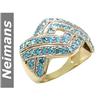 Image 1 : Certified .50 ct Blue & White Diamond Pendant 14kt Gold
