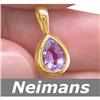 Image 1 : Certified .75 ct Amethyst Solitaire Pendant 14kt Gold