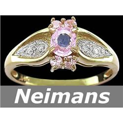 .75 ct Pink Sapphire & Diamond Ring 14kt Gold