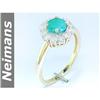 Image 1 : 1.25 ct Emerald & Diamond Ring 14kt Gold USGL