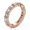 Image 2 : 3.12 ctw Emerald Cut Diamond Eternity Ring 18K Rose Gold - REF-522K2Y