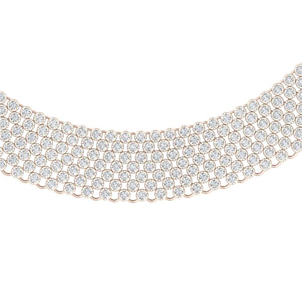 35 ctw Certified VS/SI Diamond Necklace 18K Rose Gold - REF-2535A2N