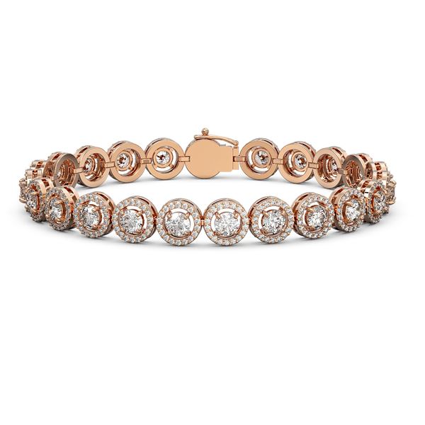 10.39 ctw Diamond Micro Pave Bracelet 18K Rose Gold - REF-787Y8X