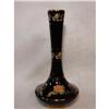 Image 1 : RARE BLACK FLOWER VASE with 24 K or KARAT GOLD #1607045