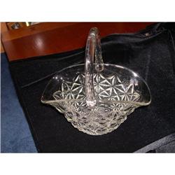 Large Glass Basket with Handle #1607133