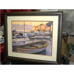Boats in the Harbor Print by Brian Blood  #1607136