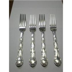 Set of 4 Heavy Sterling Silver Forks French #1607166