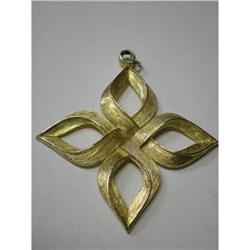 Large Gold COLOR Pendant Stamped CMI #1607172