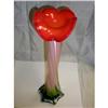 Image 1 : Tall Blown Art Glass Multicolored Vase #1607189