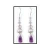 Image 1 : LONG PLATINUM DANGLE EARRINGS WITH #1607225